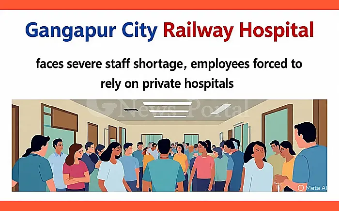गंगापुर सिटी रेलवे अस्पताल में स्टाफ की भारी कमी, कर्मचारियों को निजी अस्पतालों का सहारा