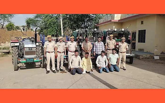 हमलावर_गिरफ्तार: वन विभाग की जीप को टक्कर मारने वाले 4 आरोपी गिरफ्तार, ट्रैक्टर बरामद