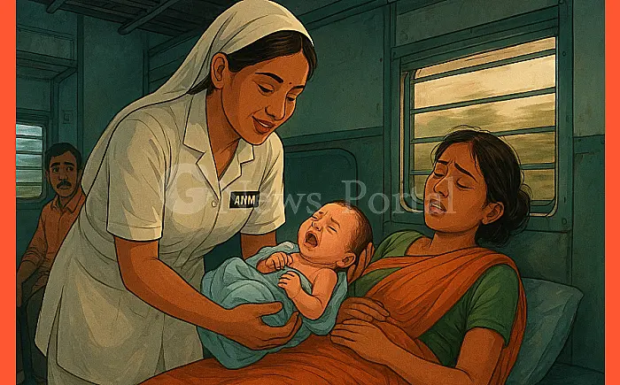चलती ट्रेन में बच्चे का जन्म, ANM बनी देवदूत