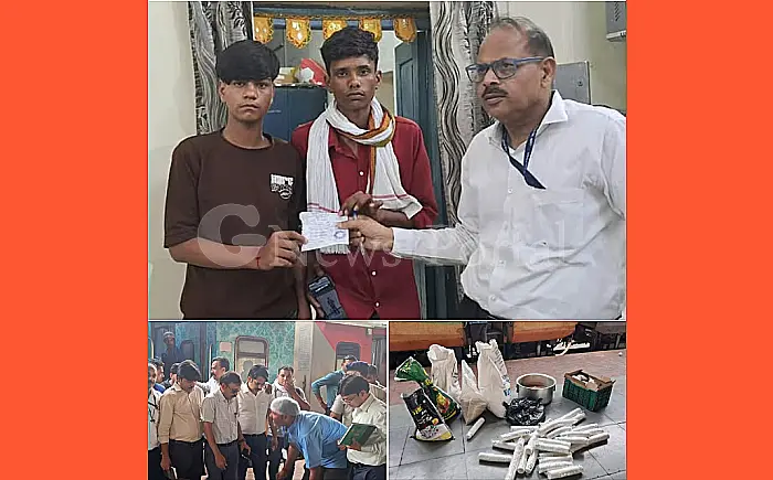डीसीएम ने इंटरसिटी से पकड़े दो वेंडर - अवध एक्सप्रेस पैंट्रीकार से जप्त किया 41 किलो पोहा, चावल और दाल