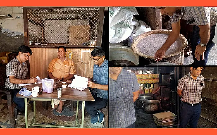 गंगापुरसिटी में खाद्य सुरक्षा टीम का छापा: 120 लीटर सड़ी चाशनी नष्ट, भयानक गंदगी पर नोटिस! 🤮
