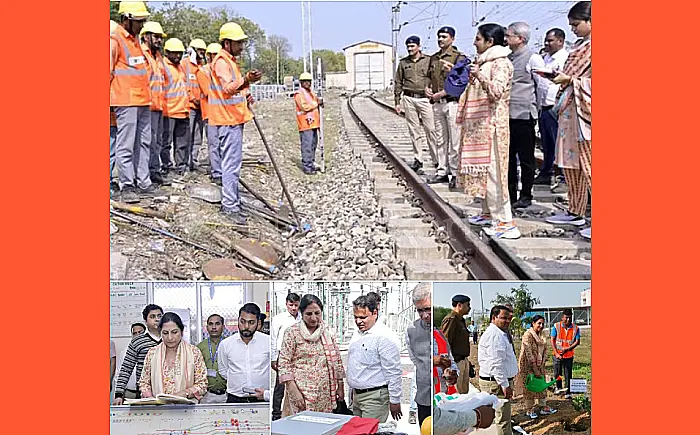 जीएम ने किया निरीक्षण: खिलचीपुर तक जल्द चलेंगी ट्रेनें, घटिया निर्माण और सामान पर भड़के कर्मचारी