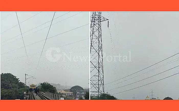 ओएचई लाइन पर गिरी सरकारी हाई टेंशन लाइन, 5 घंटे से अधिक ठप रहा थर्मल रेल यातायात