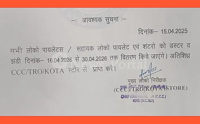 लोको पायलटों को मिलने लगे डस्टर, एक साल का इंतजार खत्म, खबर का असर