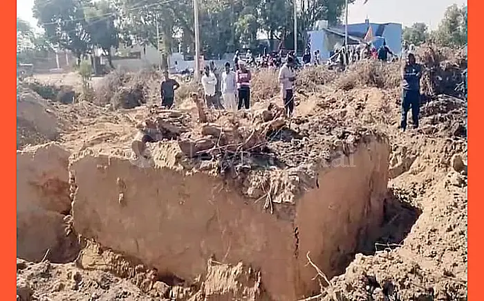 खजाने की अफवाह ने मचाया तहलका, निकला सिर्फ पक्का चबूतरा