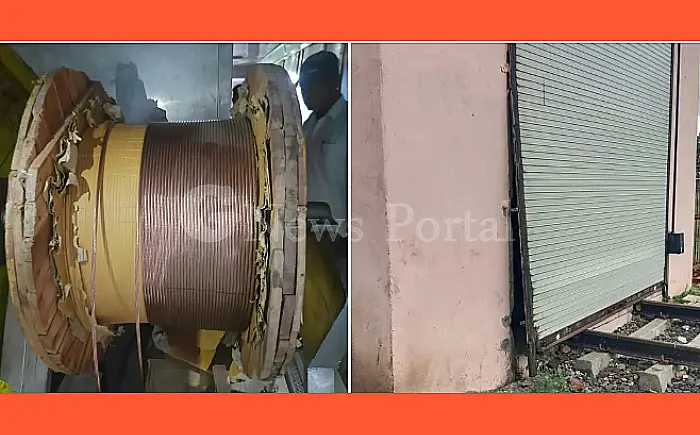 स्टेशन पर टावर वैगन से दो लाख का तांबा चोरी